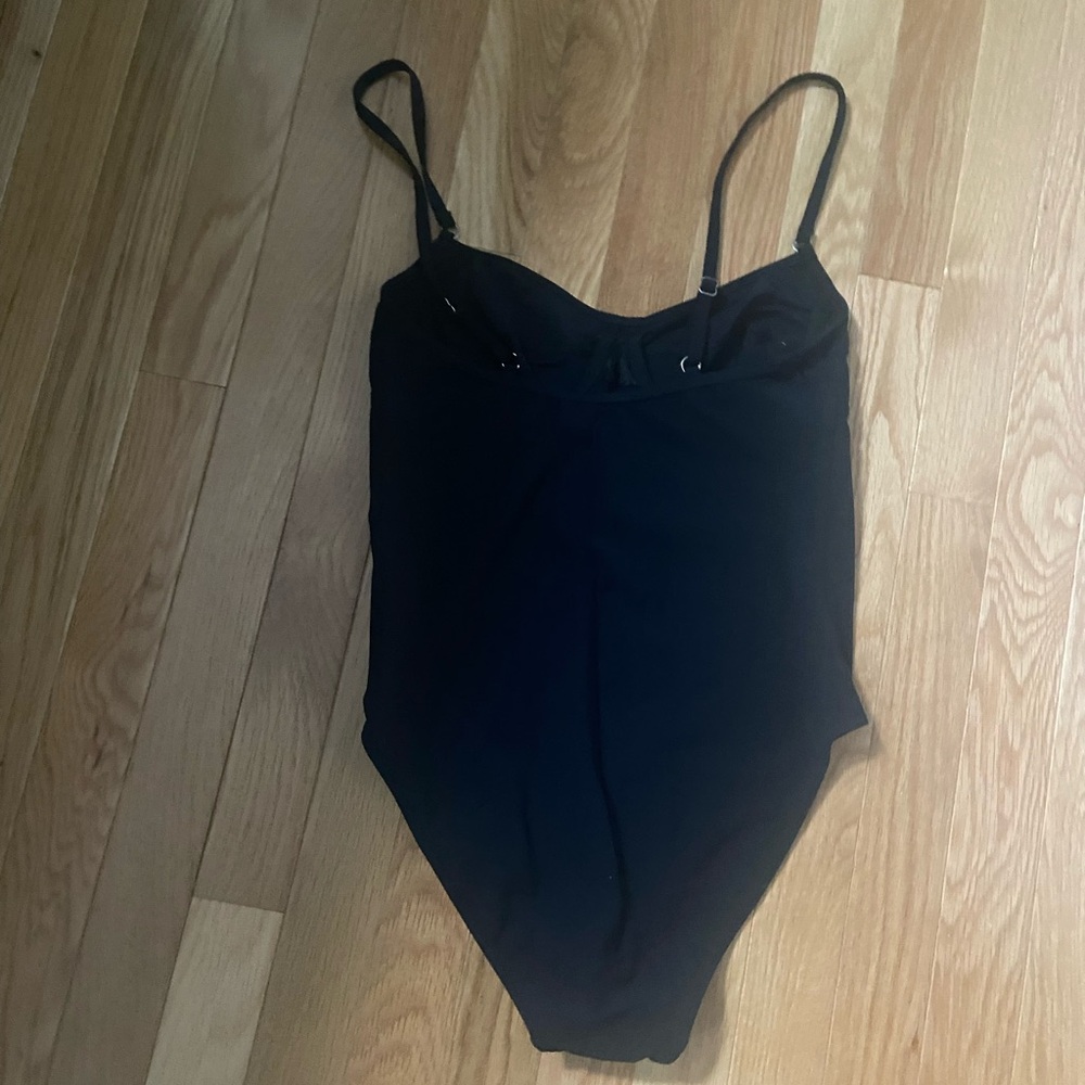 BANANA MOON Black Swimsuit M Medium 40 | Black w/ Frame EX